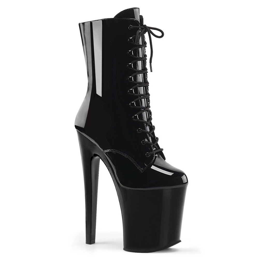 Pleaser Xtreme 1020 8 Inch Black Platform Boots